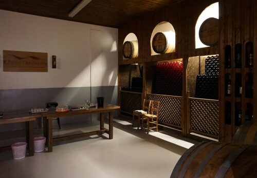 Wine tasting room at the Ktima Gerolemo Winery in Cyprus